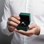Luxurious 1.0ct Diamond Option White Gold Engagement Ring