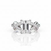 Luxurious 3ct Emerald cut Diamond OptionWedding Ring - Evani Naomi Jewelry