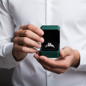 Luxurious 3ct Emerald cut Diamond OptionWedding Ring - Evani Naomi Jewelry