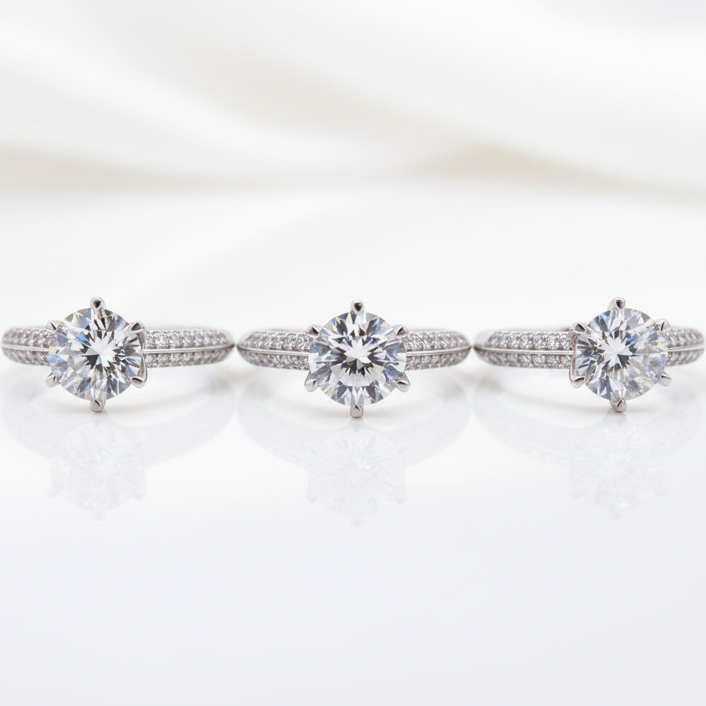 Luxury 3ct Round Diamond OptionWedding Ring - Evani Naomi Jewelry