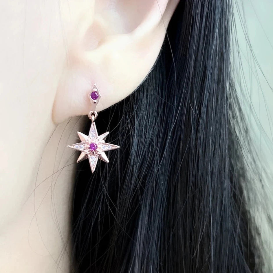 Magical Star Pink Dreamy Earrings-Evani Naomi Jewelry