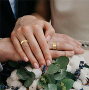 Matte Yellow Gold Unisex Titanium Wedding Band-Evani Naomi Jewelry