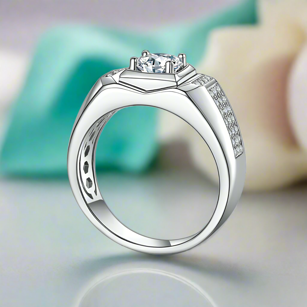 Men's 1.0 ct Diamond Cluster Band - Evani Naomi Jewelry