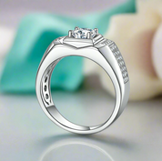 Men's 1.0 ct Diamond Cluster Band - Evani Naomi Jewelry