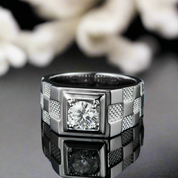 Men's 1.0 ct Diamond Cube Style Ring-Evani Naomi Jewelry