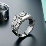 Men's 1.0 ct Diamond Cube Style Ring-Evani Naomi Jewelry