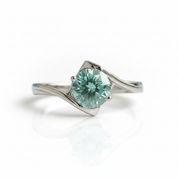 Modern Bypass 1.00 ct Round Diamond OptionEngagement Ring - Evani Naomi Jewelry