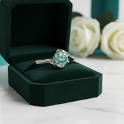 Modern Bypass 1.00 ct Round Diamond OptionEngagement Ring - Evani Naomi Jewelry