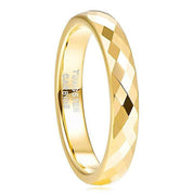 Multi Faceted Tungsten Wedding Band-Evani Naomi Jewelry