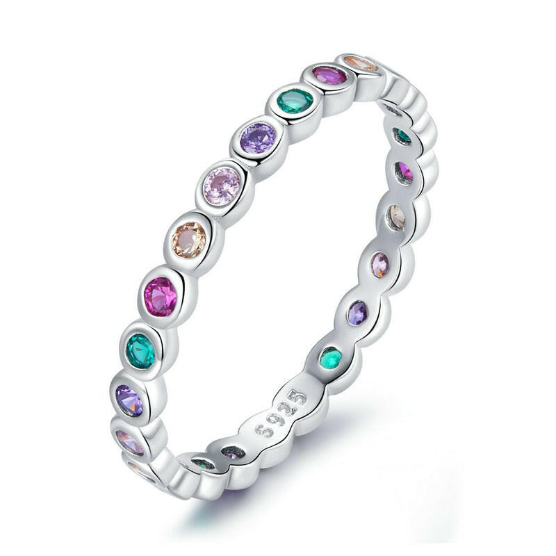 Multicolor Diamond Wedding Band-Evani Naomi Jewelry