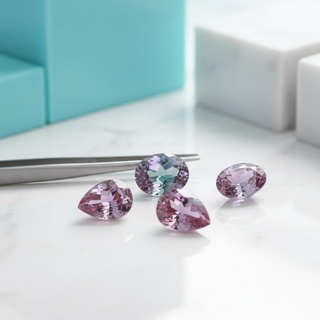 Kite Cut Alexandrite Birthstone Ring-Evani Jewelry