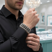 Multiple Skull Heads Charm Punk Bracelet