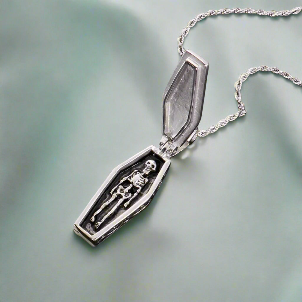 Mummy-Carved Cross Gothic Necklace-Evani Naomi Jewelry