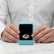 My Heart- Natural Moss Agate Wedding Ring