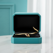 Mysterious Curved Golden Snake Vintage Bracelet-Evani Jewelry