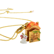 Mystical Mushroom House and Adorable Rabbit Necklace-Evani Naomi Jewelry