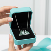 Mountain's Promise- Natural Moss Agate Mountain Shape Necklace