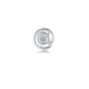 One Piece Symbol Dancing Diamond Stud Earring-Evani Naomi Jewelry