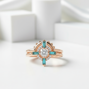 Outlaw's Diamond Birthstone Ring Set in 14k Yellow Gold-Evani Jewelry