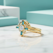 Outlaw's Diamond Birthstone Ring Set in 14k Yellow Gold-Evani Jewelry