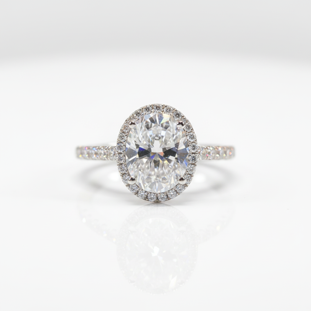 Oval Cut 2ct Diamond Option Engagement Ring - Evani Naomi Jewelry