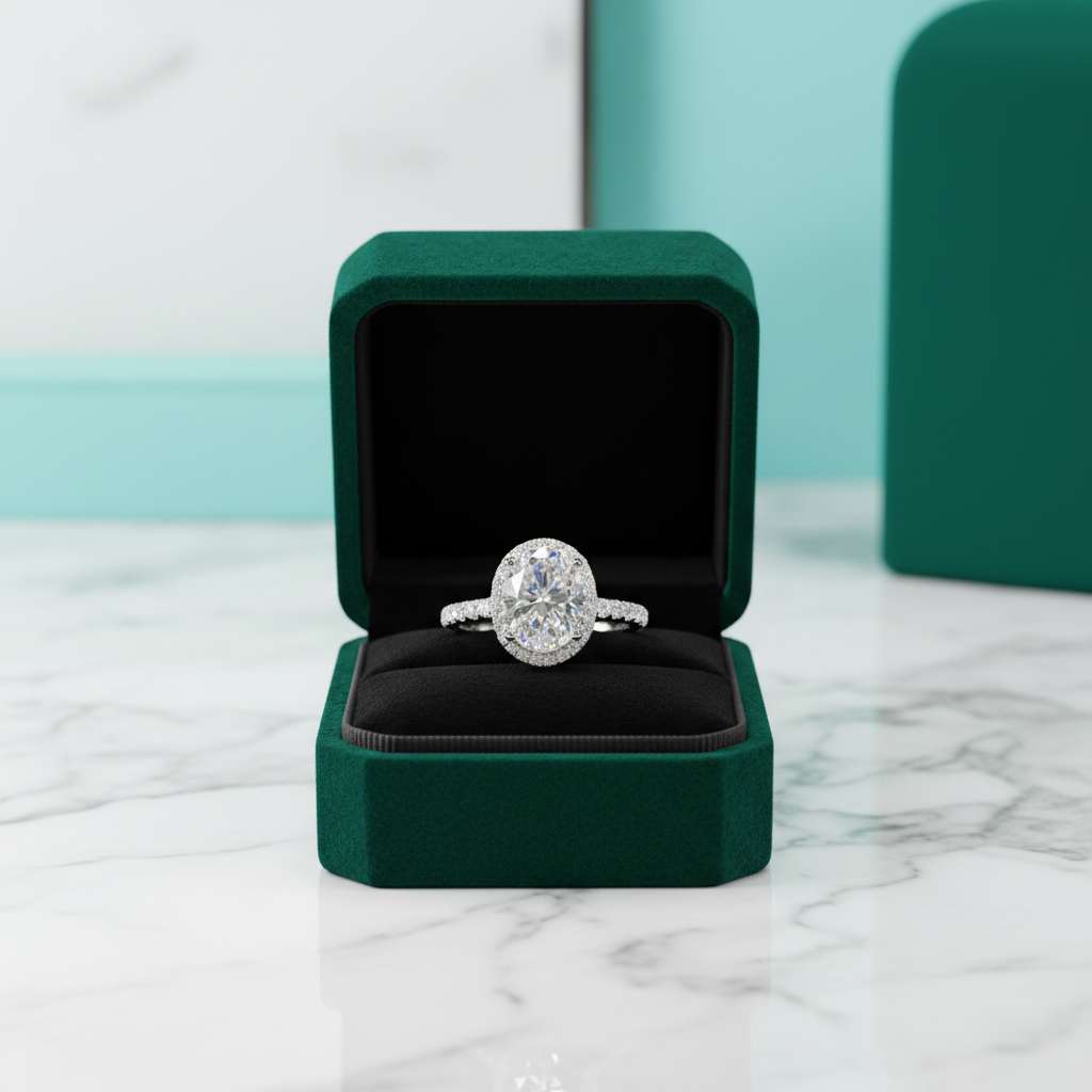 Oval Cut 2ct Diamond OptionEngagement Ring - Evani Naomi Jewelry