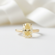 Oval Cut 3.5ct Yellow Gold Engagement Ring