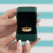 Oval Cut 8.5ct Yellow Sapphire Yellow Gold Wedding Band