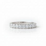 Oval-cut 1.0 ct Diamond OptionHalf Eternity Wedding Band - Evani Naomi Jewelry