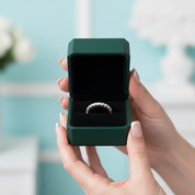 Oval-cut 1.0 ct Diamond OptionHalf Eternity Wedding Band - Evani Naomi Jewelry