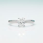 Oval-cut 1.00 ct Diamond Option Solitaire Engagement Ring