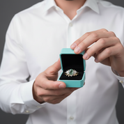 Wild and Gentle Vow- Oval Shaped Natural Moss Agate Engagement Ring