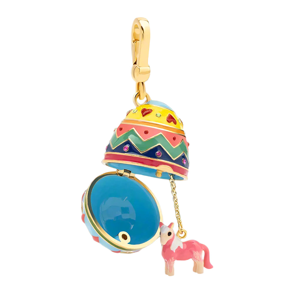 Painted Eggshell Enamel Necklace-Evani Naomi Jewelry
