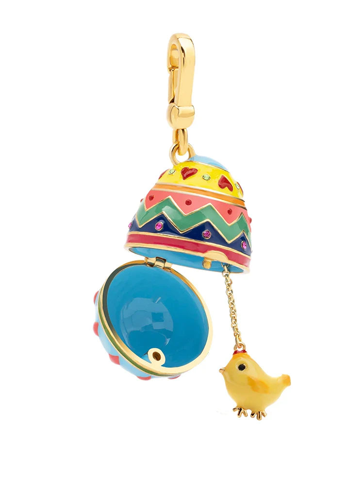 Painted Eggshell Enamel Necklace-Evani Naomi Jewelry