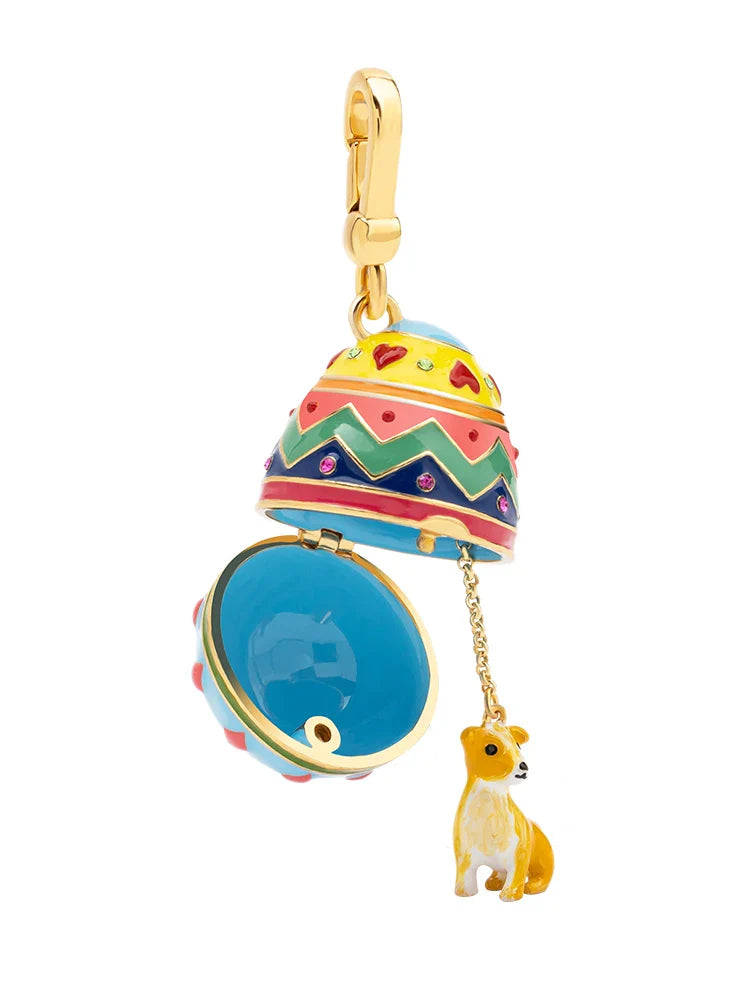 Painted Eggshell Enamel Necklace-Evani Naomi Jewelry