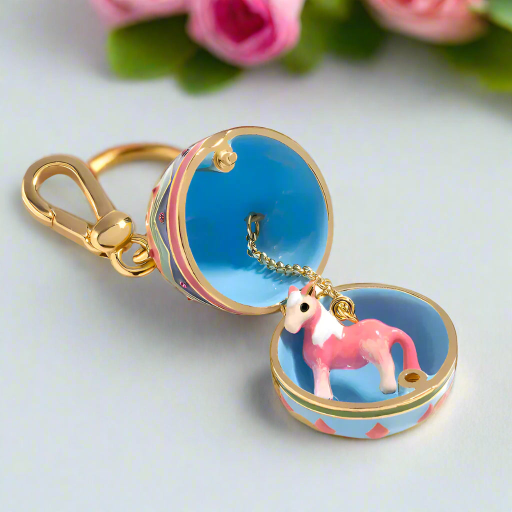 Painted Eggshell Enamel Necklace-Evani Naomi Jewelry