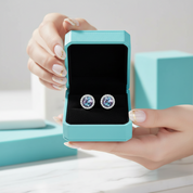 Emerald Cut Alexandrite Birthstone Stud Earrings-Evani Jewelry