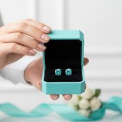 Classic 2ct Turquoise Diamond Stud Earrings