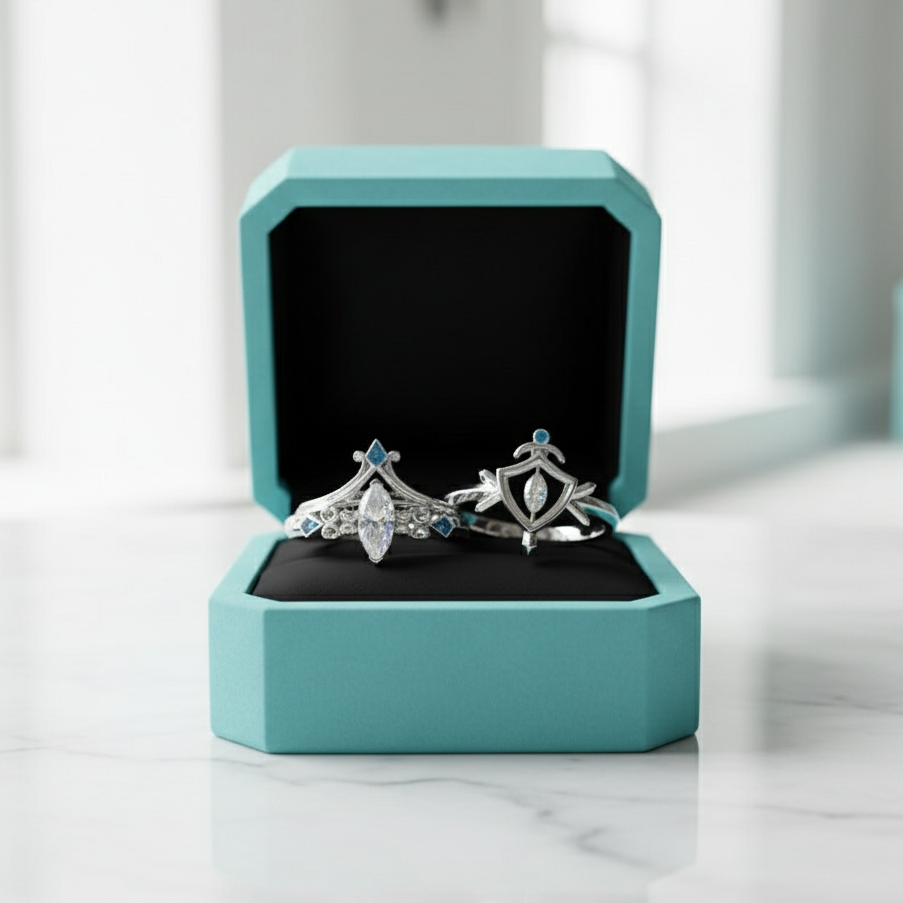 Paladin's Shield Diamond Ring in 14k Yellow Gold-Evani Jewelry