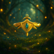 Paladin's Shield Ring (Unisex)- Video Game Inspired Rings in 14k Yellow Gold - Evani Naomi Jewelry