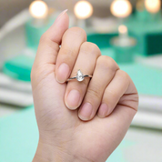 Pear Shaped 1.00 ct Diamond Solitaire Engagement Ring-Evani Naomi Jewelry