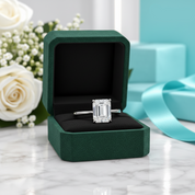 Platinum Engagement Ring with 2.0ct Emerald Cut Diamond Option