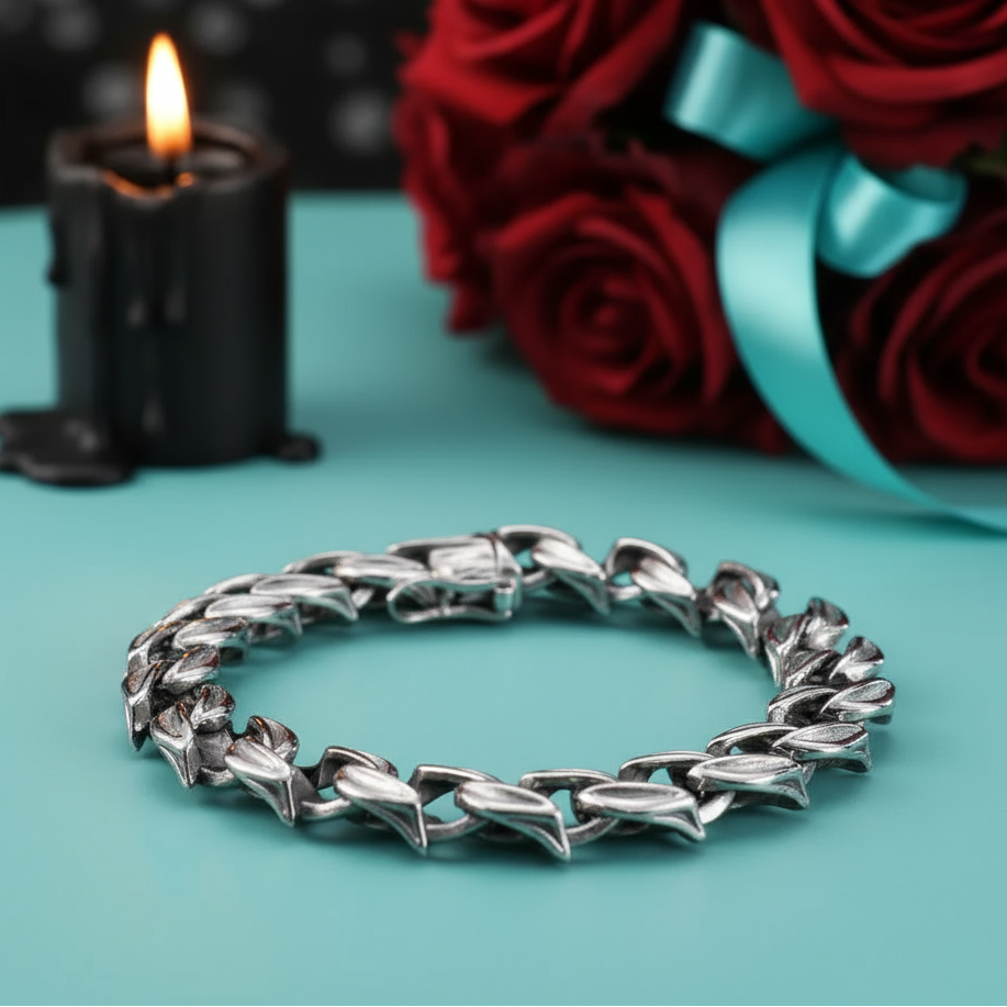 Polished Unique Link Chunky Chain Bracelet-Evani Naomi Jewelry