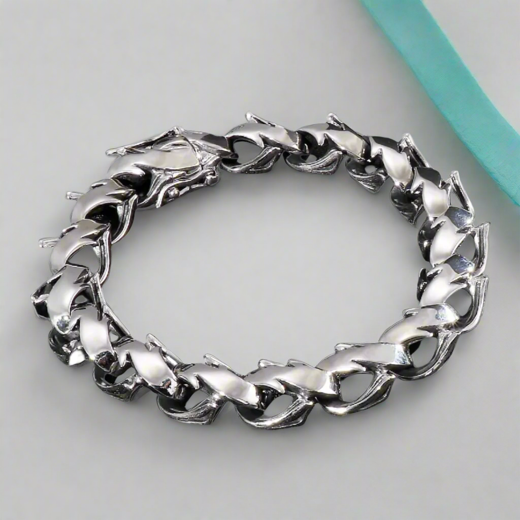 Polished Unique Link Chunky Chain Bracelet-Evani Naomi Jewelry