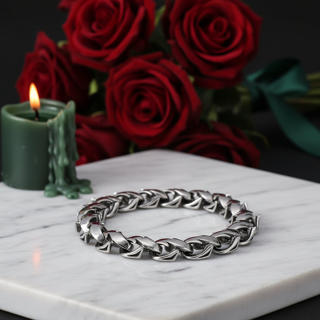Polished Unique Link Chunky Chain Bracelet-Evani Jewelry