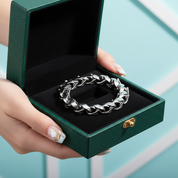 Polished Unique Link Chunky Chain Bracelet