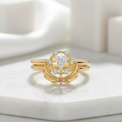 Priest's Diamond Birthstone Ring Set in 14k Yellow Gold-Evani Jewelry