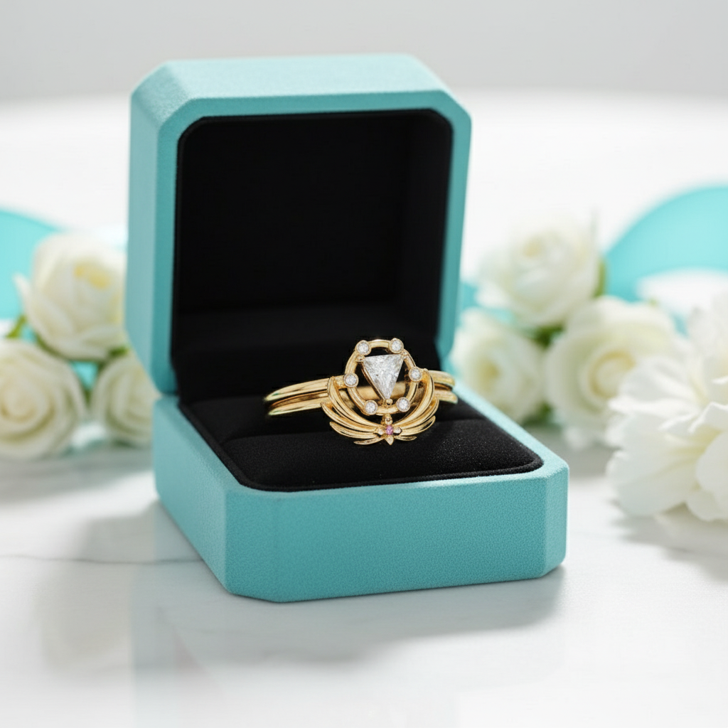 Priest's Diamond Birthstone Ring Set in 14k Yellow Gold-Evani Jewelry