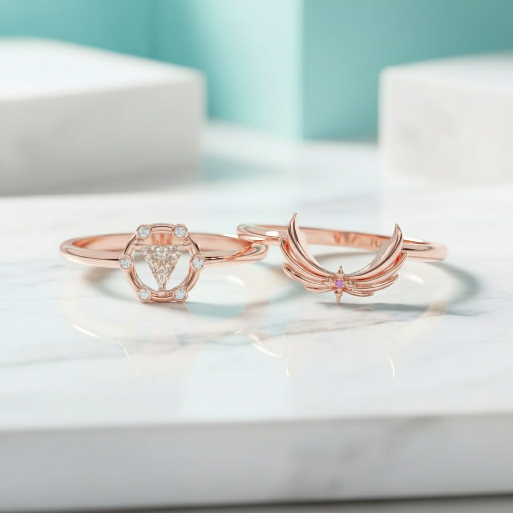 Priest's Diamond Birthstone Ring Set in 14k Yellow Gold-Evani Jewelry