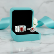 Ruby Birthstone Ring Set in 14k Yellow Gold-Evani Jewelry